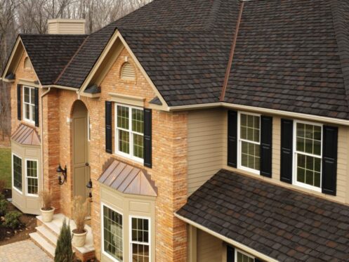 aerial view of a home in san antonio with a new asphalt shingle roof