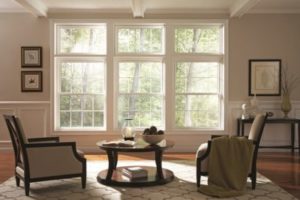 double hung windows from an interior view