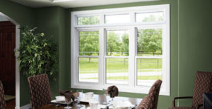 double hung windows from the interior of a home