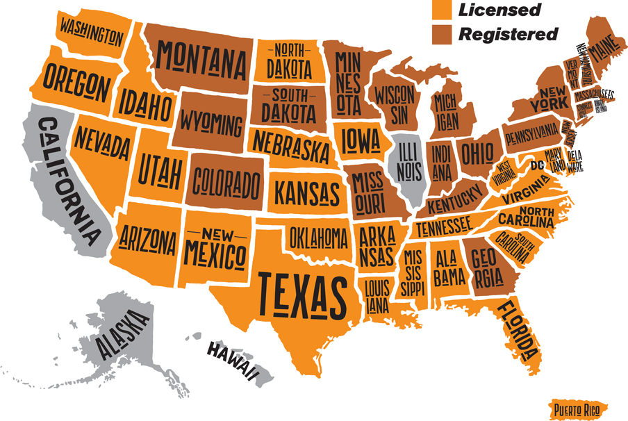 Service Area & Licenses Map